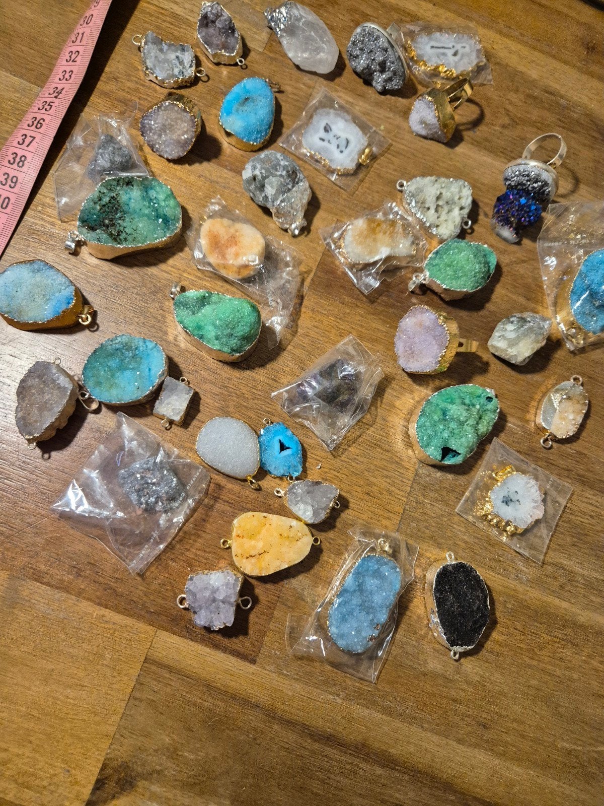 Prachtige Kristal quartz hangers bedels ringen en plakstenen, Ophalen of Verzenden, Nieuw