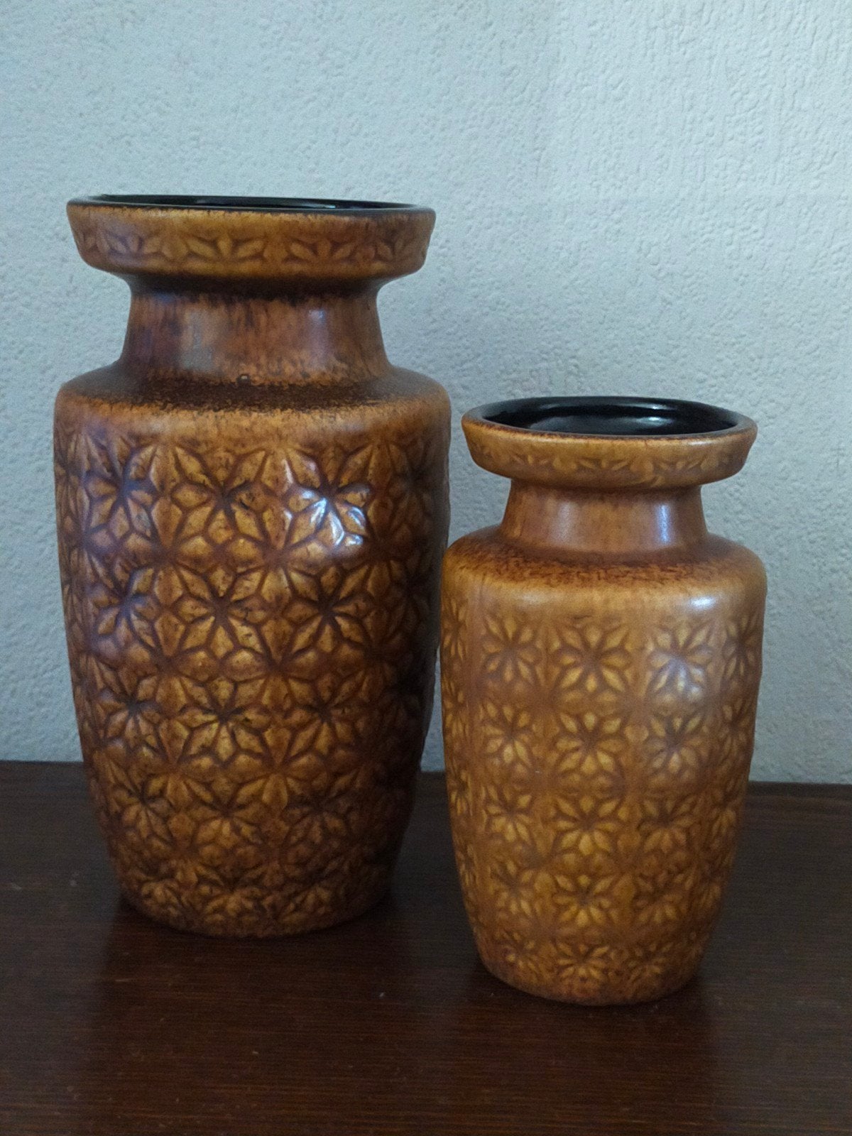 Vintage Scheurich W.Germany prisma vazen in perfecte staat, Ophalen of Verzenden