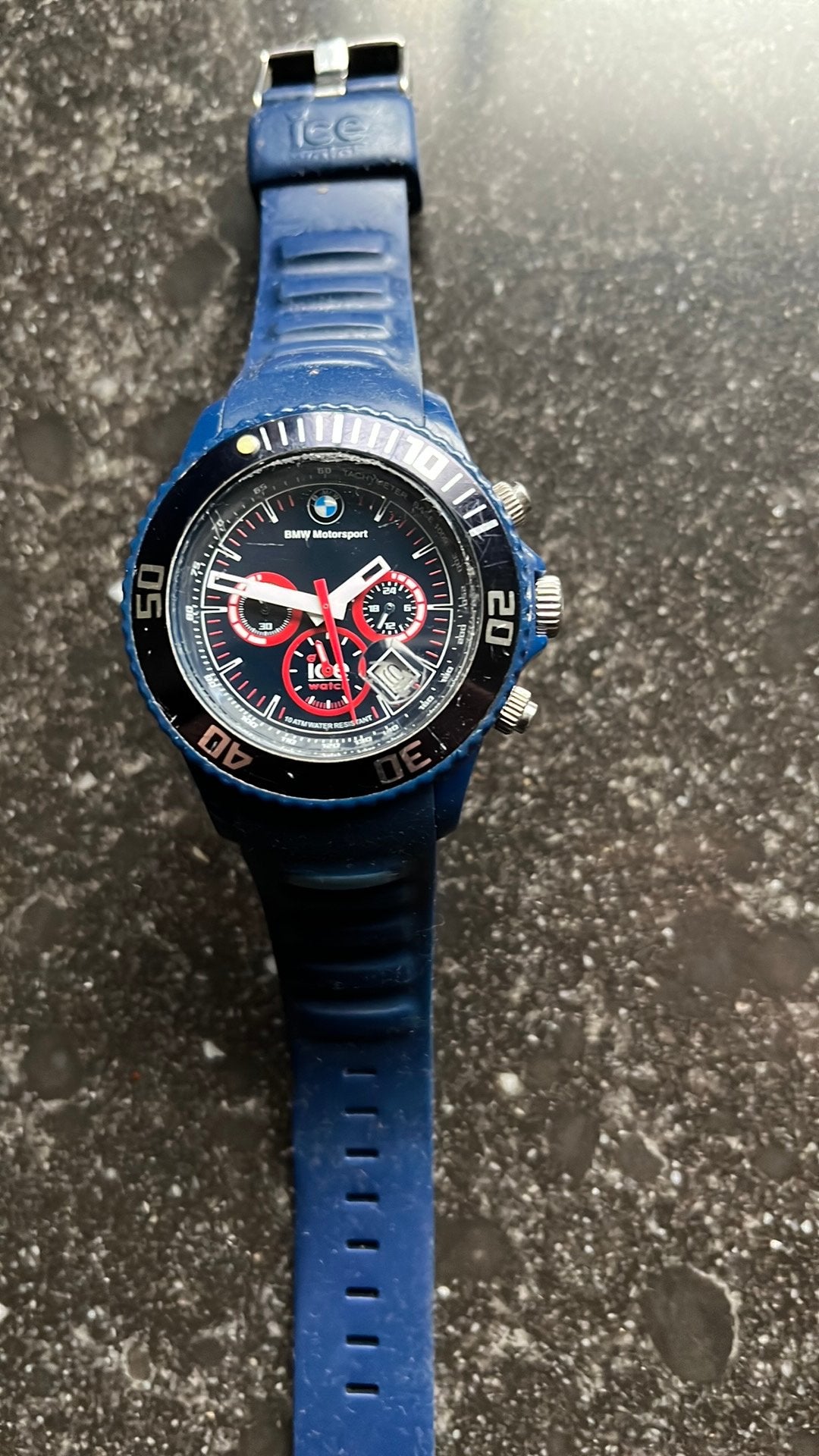 Bmw horloge, stift afgebroken, Ophalen of Verzenden, Gebruikt, Blauw