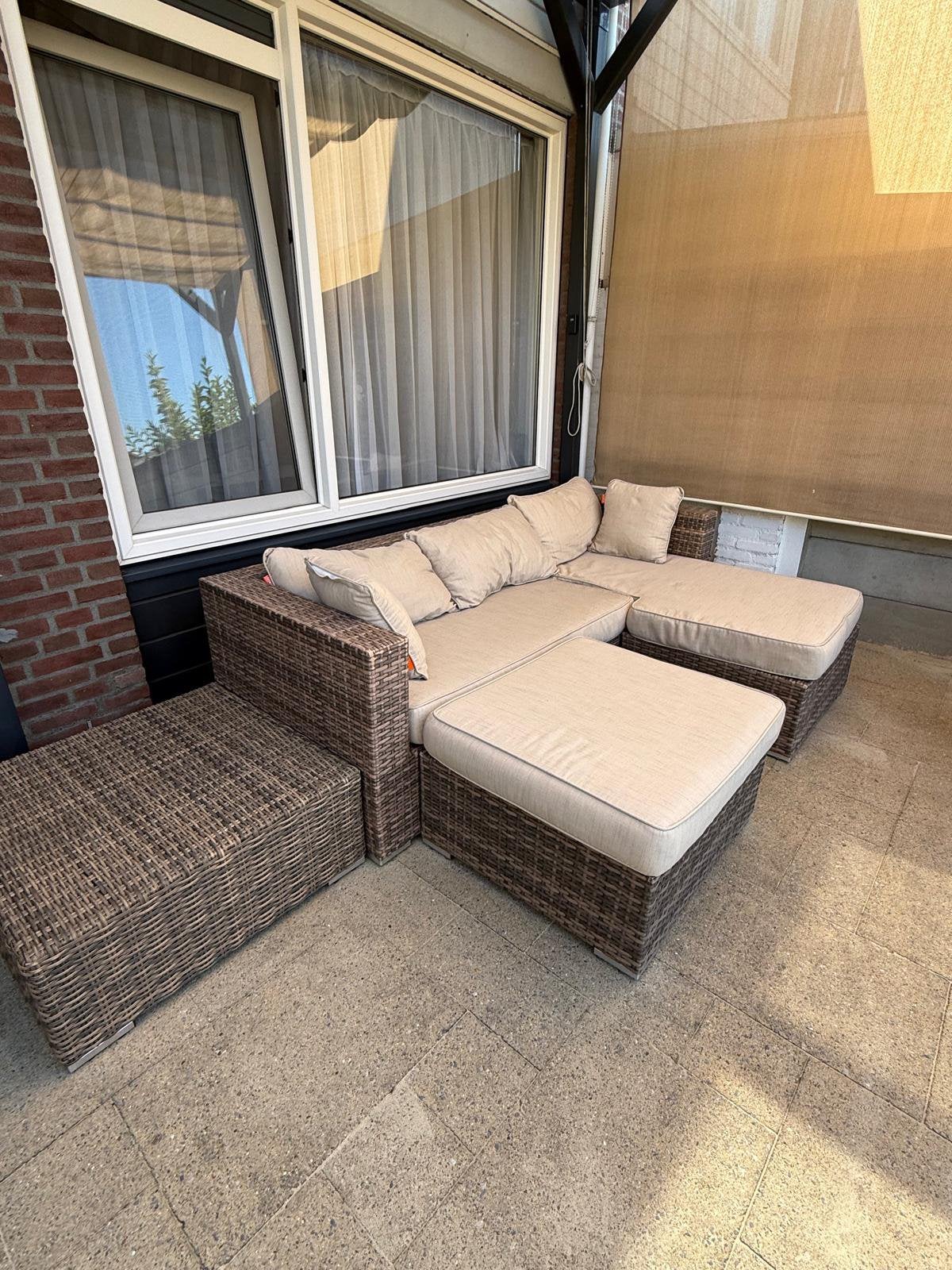 Te koop loungebank, Tuin en Terras, Ophalen, Gebruikt, Bank, 3 zitplaatsen