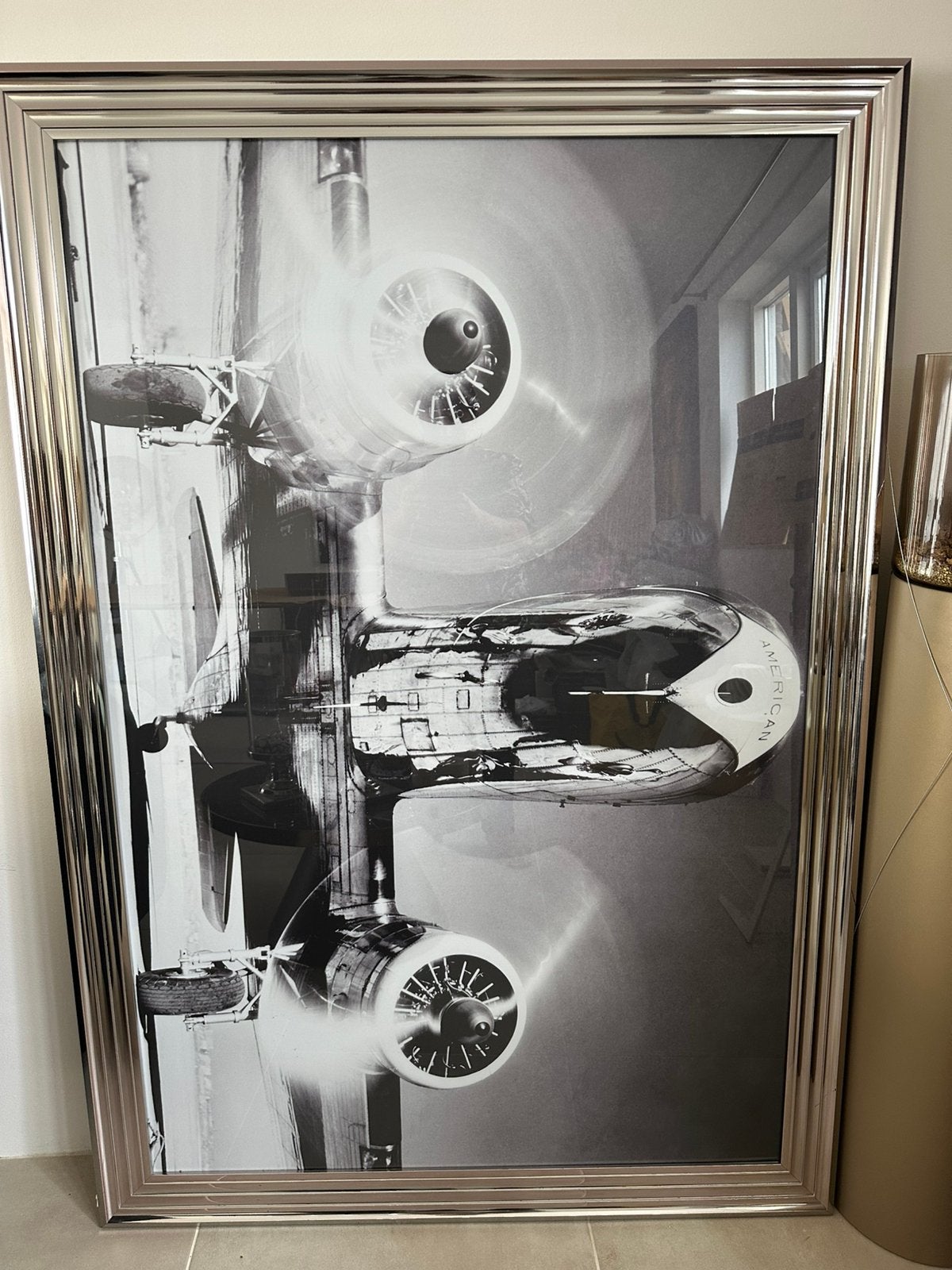 Rofra foto lijst met vliegtuig afbeelding, Ophalen, Zo goed als nieuw, Minder dan 50 cm, Schilderij