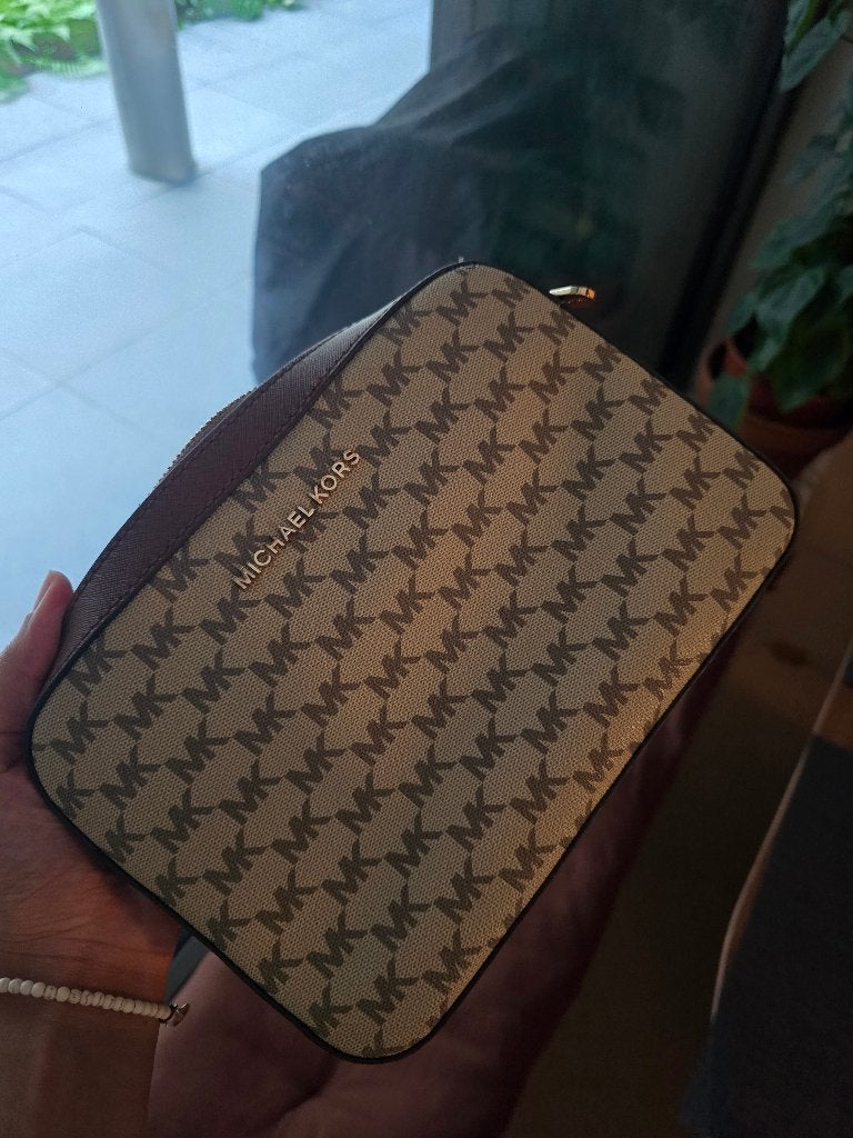 Michael Kors bag, Ophalen of Verzenden, Gebruikt, Beige, Schoudertasje