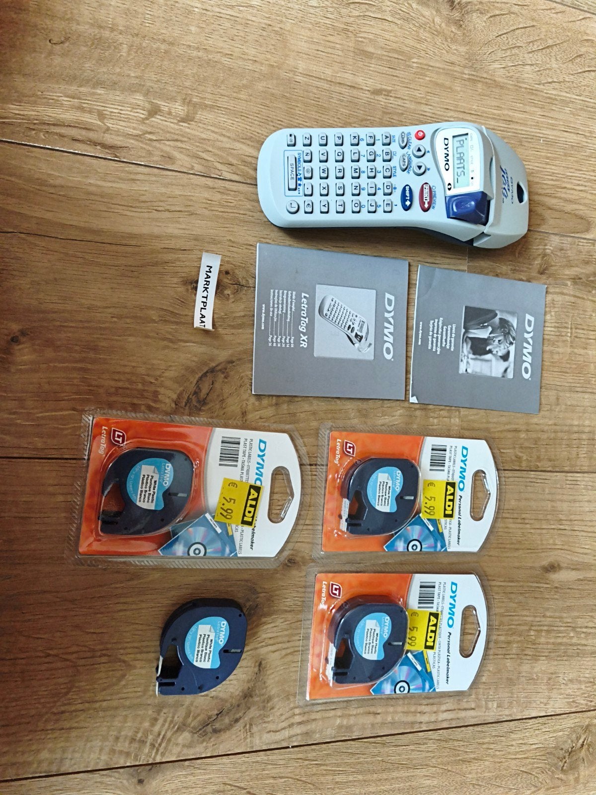Dymo LetraTag XR labelmaker met diverse labeltapes, Ophalen of Verzenden, Zo goed als nieuw, Dymo LT Letratag
