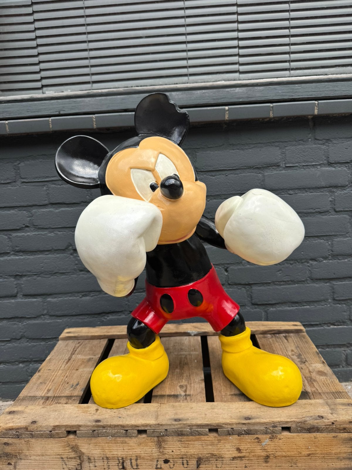 Mickey Mouse Beeld - Bokser - Groot Formaat, Verzamelen, Disney, Ophalen, Mickey Mouse, Gebruikt, Beeldje of Figuurtje
