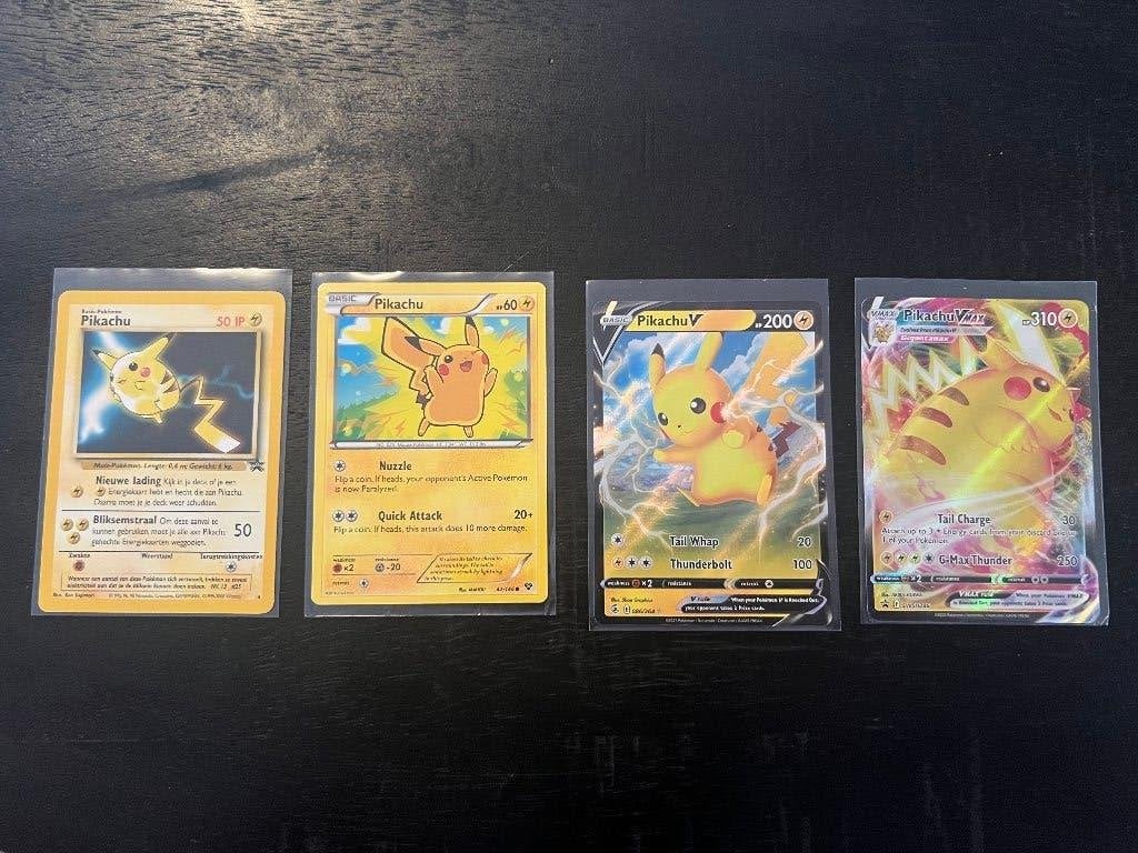 Pikachu Pokémon Kaarten, Ophalen, Zo goed als nieuw, Meerdere kaarten