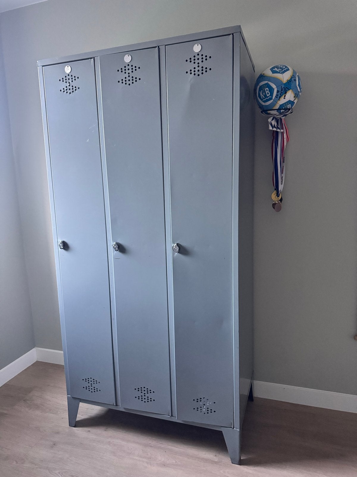 Metalen locker kast 90x180 cm - Grijs, Ophalen, Gebruikt