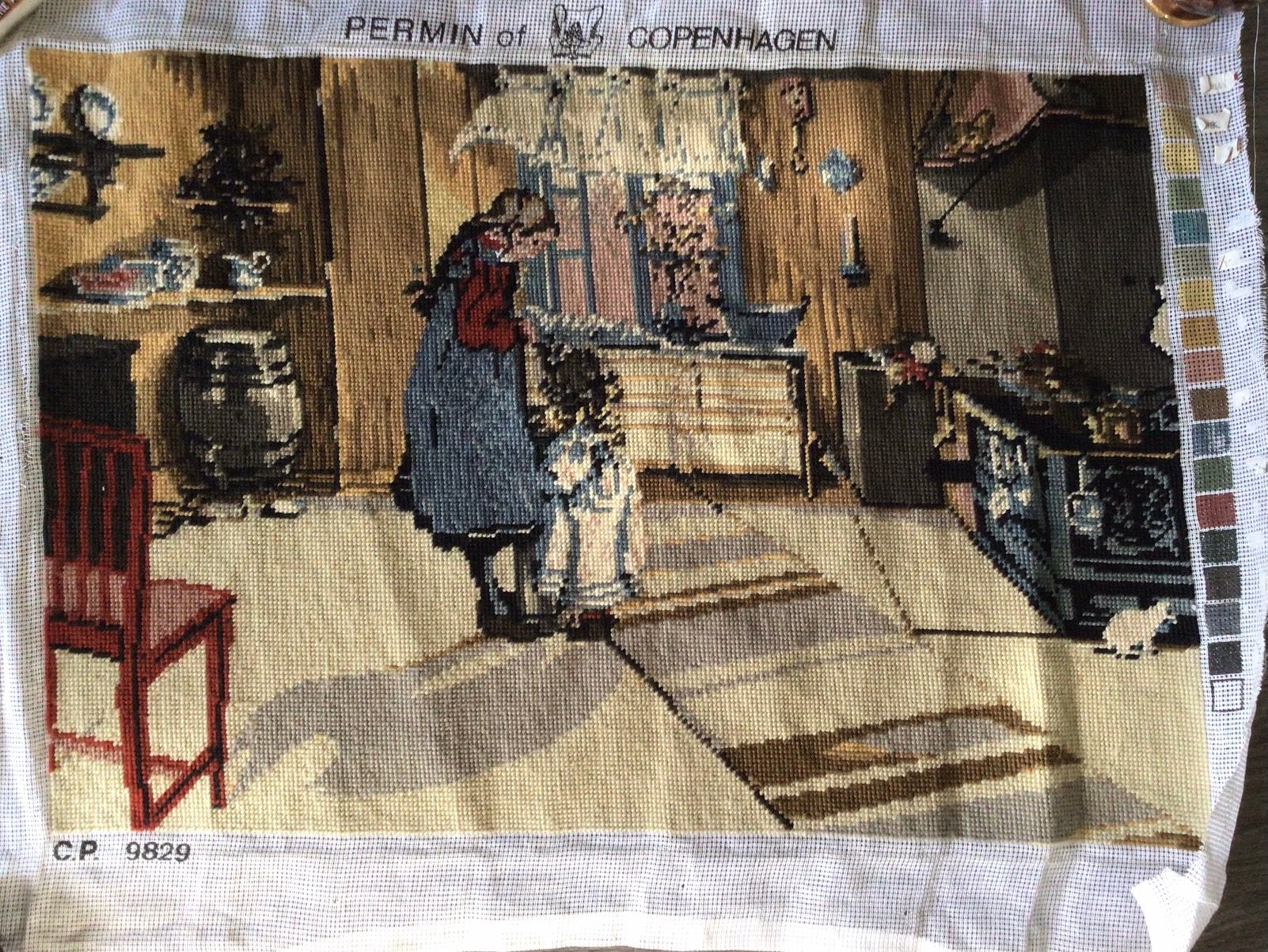 Permin of Copenhagen Borduurpakket - CP 9829, Ophalen of Verzenden, Gebruikt, Handborduren, Borduurpakket