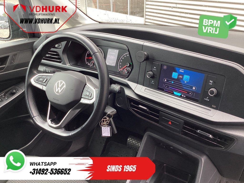 Volkswagen Caddy Cargo 1.5 TSI 115 pk DSG Aut BENZINE LED/ L, Auto's, Bestelauto's, 4 cilinders, Volkswagen, 116 pk, Zwart