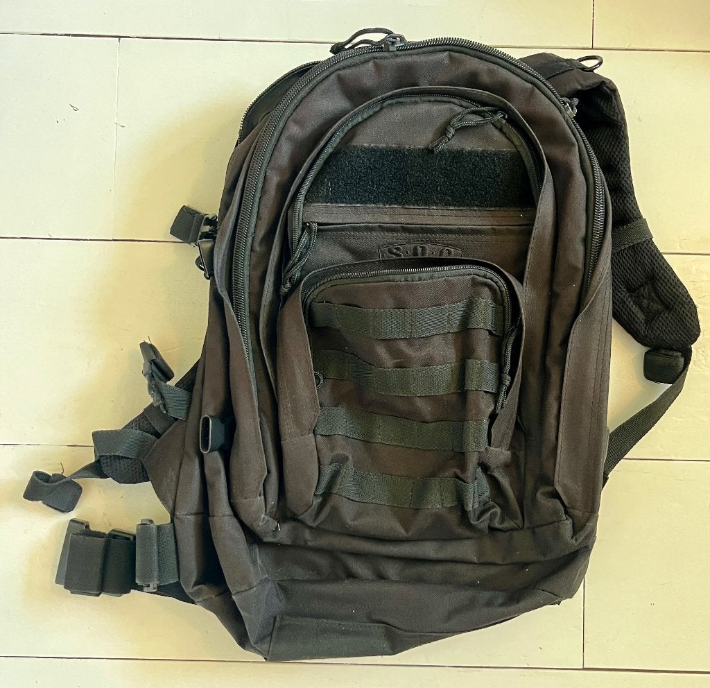 SOG Rugzak met 5 vakken en klittenband voor patches (Hyrox), Gebruikt, 25 tot 40 cm, Trekking, Ophalen