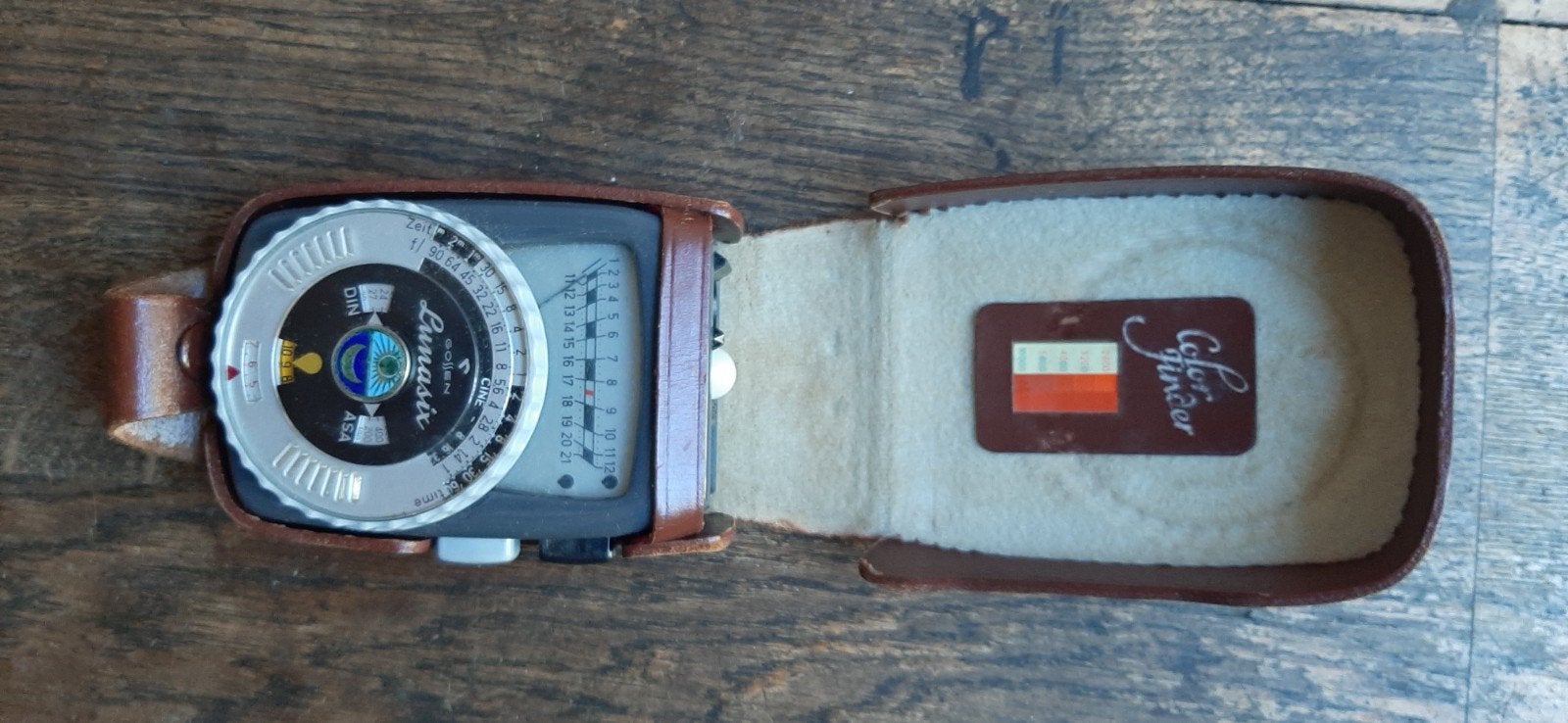 Gossen Lunasix lichtmeter met lederen etui, Overige merken, Lichtmeter, Ophalen of Verzenden, Gebruikt
