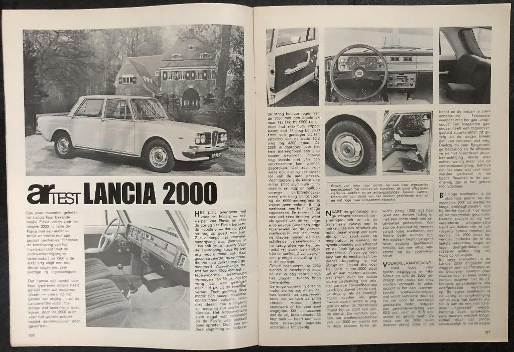 Lancia 2000 ( Flavia ) testen in Autovisie ea, Boeken, Gelezen, Ophalen of Verzenden, Overige merken, Autovisie