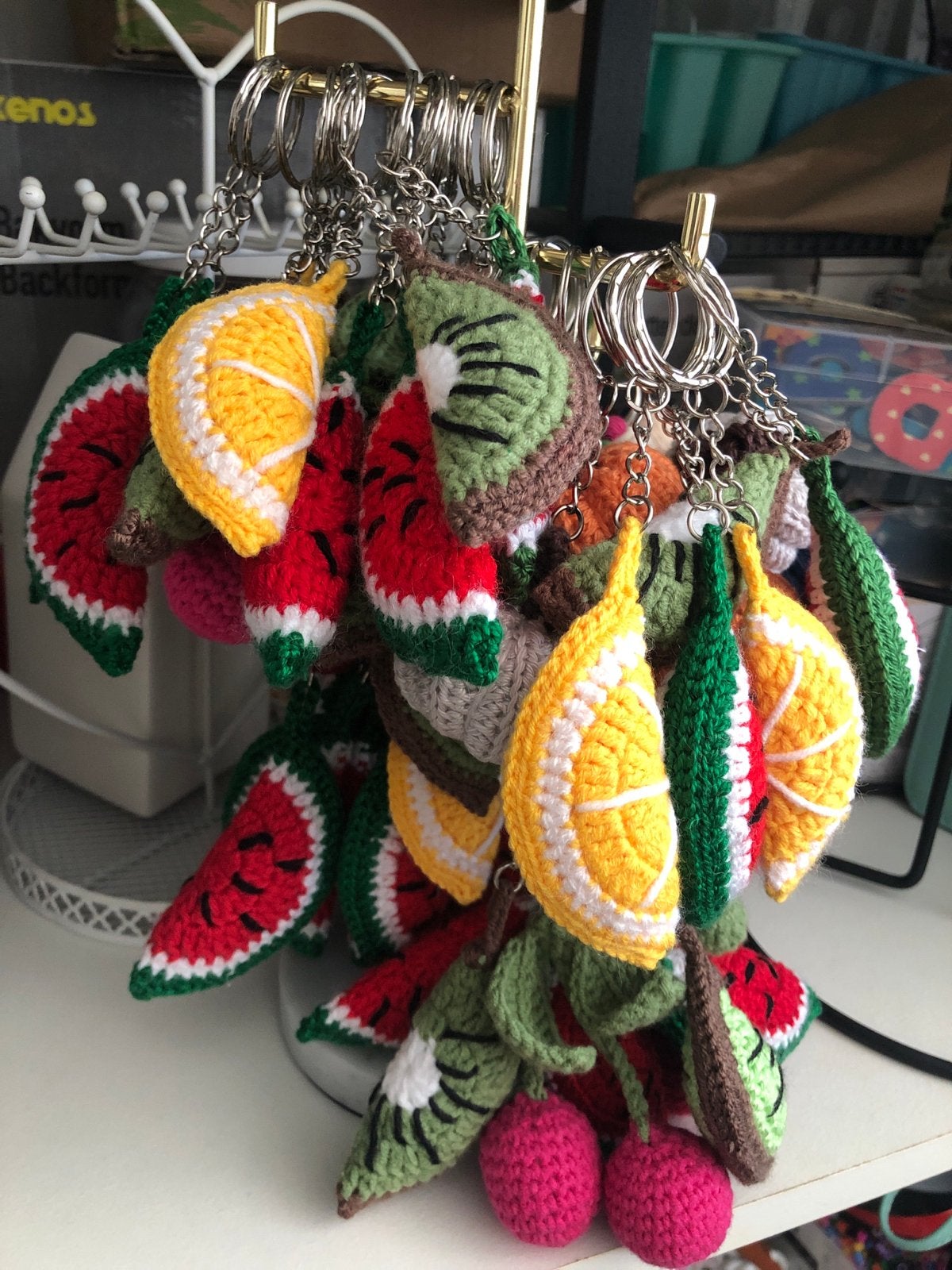 Gehaakte fruit sleutelhangers - per stuk, Verzamelen, Sleutelhangers, Ophalen of Verzenden, Nieuw, Overige typen