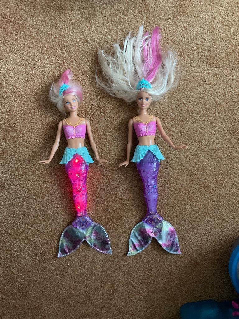 Zeemeermin Barbies met licht, Ophalen of Verzenden, Barbie