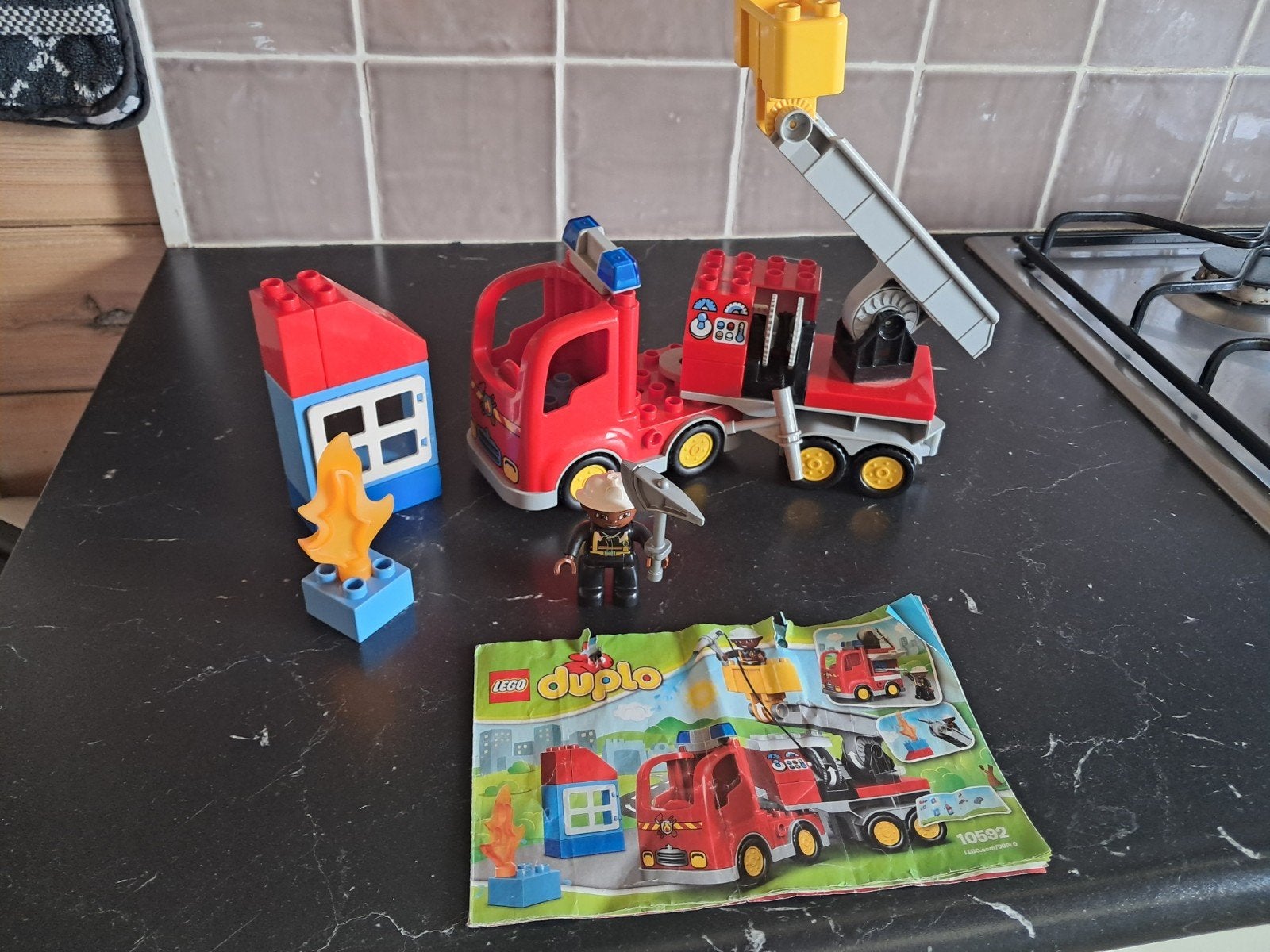 Duplo 10592 Brandweerwagen, Ophalen of Verzenden, Zo goed als nieuw, Duplo