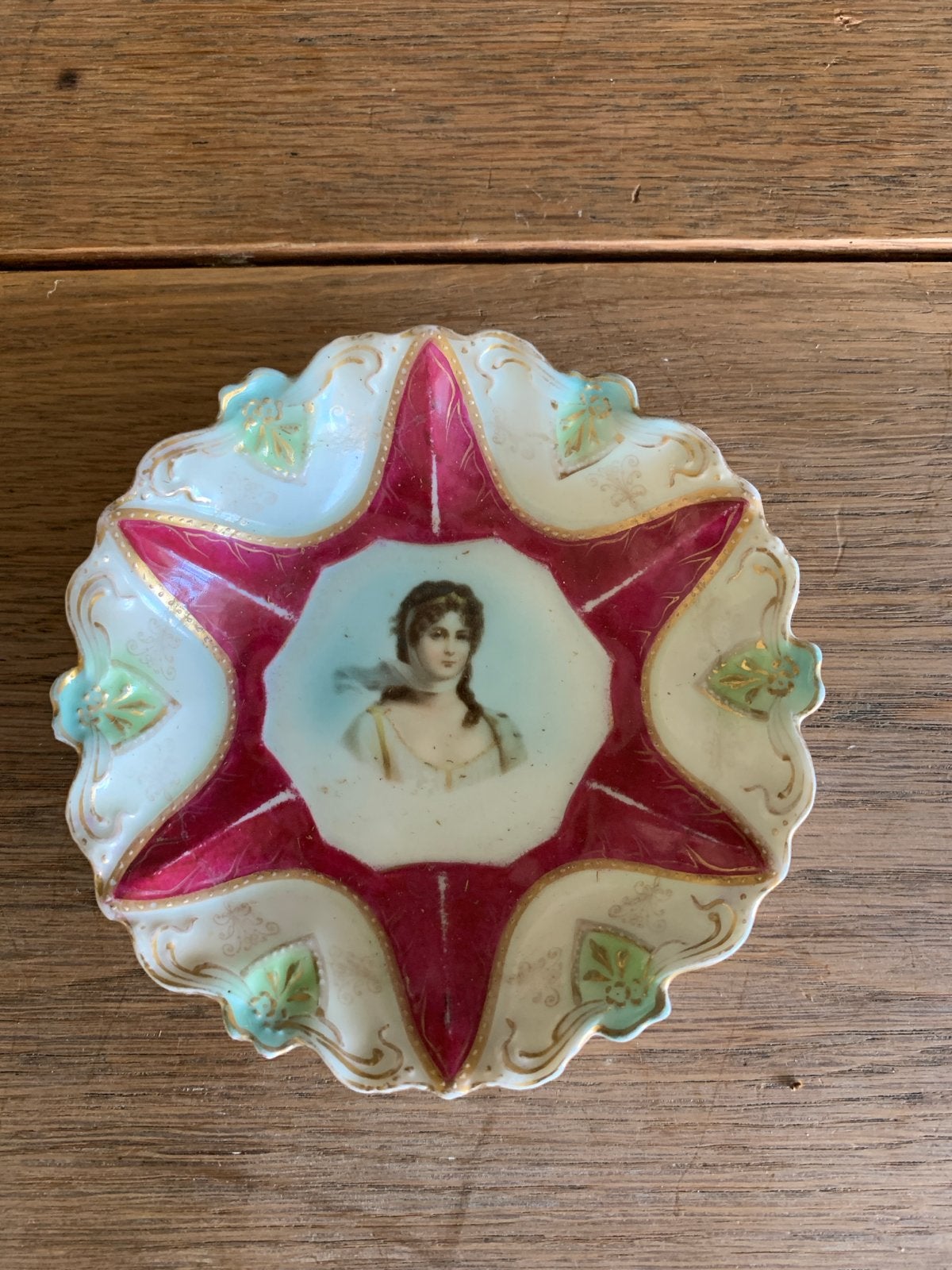 Antiek porseleinen schaaltje met portret, J.P.S. Bavaria, Antiek en Kunst, Ophalen