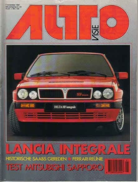Autovisie 23 1987 : Lancia Delta HF Integrale - Mitsubishi, Ophalen of Verzenden, Gelezen, Algemeen