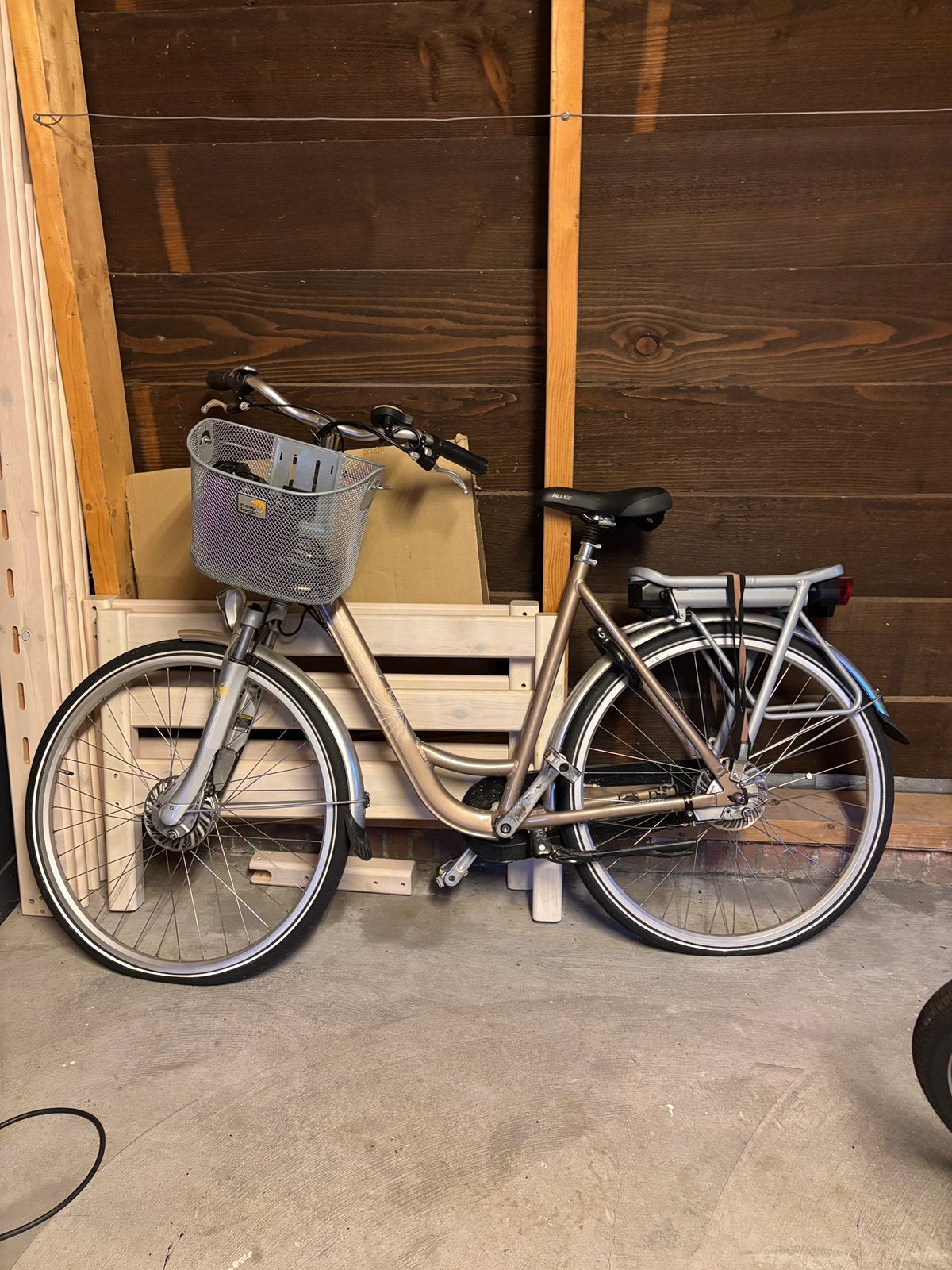 Fiets elektrisch ondersteunende, damesfiets, Fietsen en Brommers, Ophalen, Gebruikt, Trommelrem, Overige merken