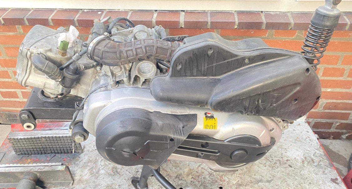 Motorblok piaggio 500 m64, Ophalen