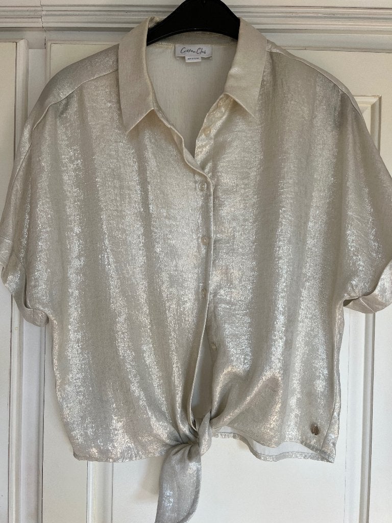 Parelmoer Blouse (Knoopblouse) van Cotton Club M, Ophalen of Verzenden, Nieuw