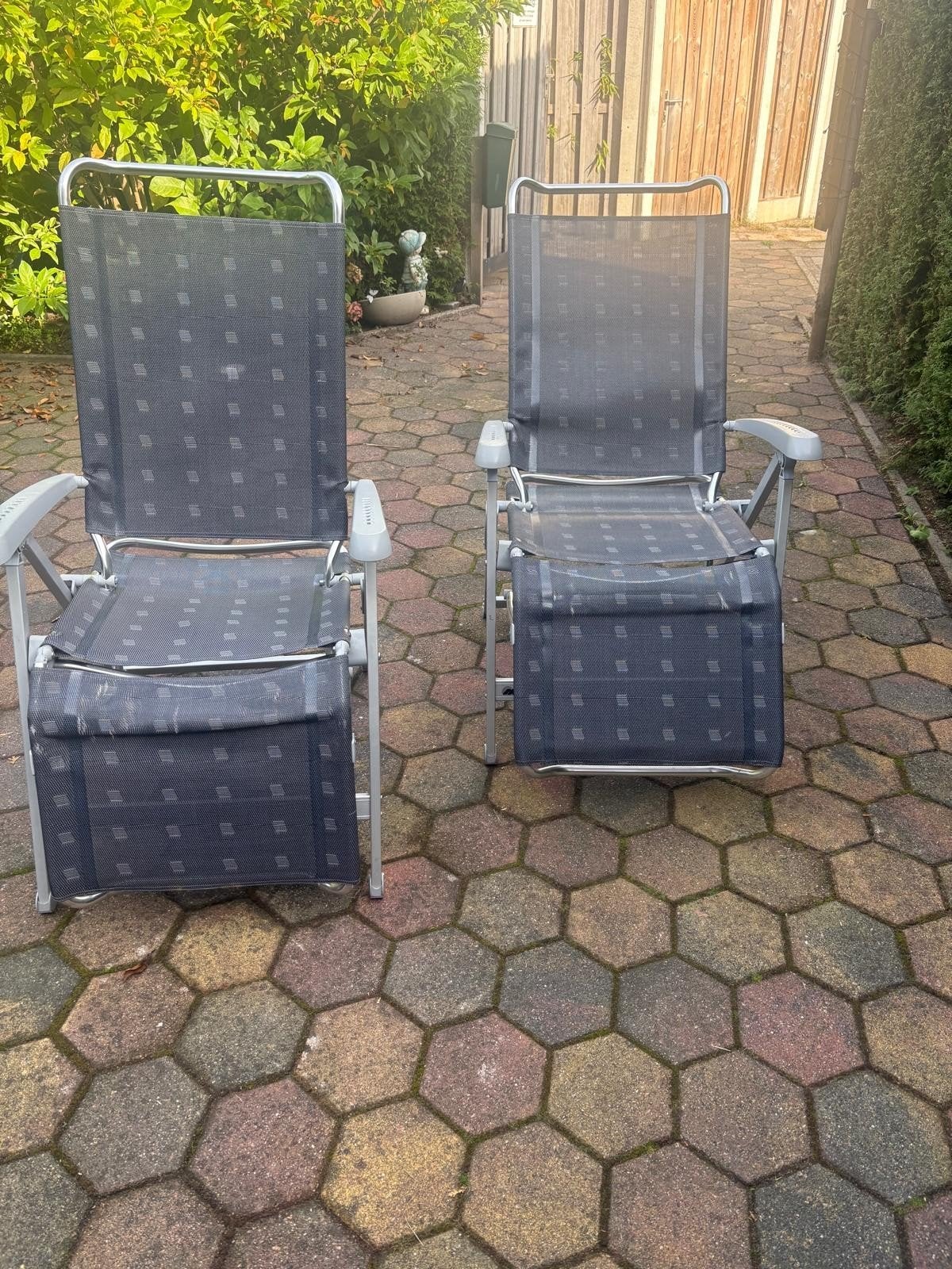 2 Dukdalf campingstoelen - verstelbaar en inklapbaar, Caravans en Kamperen, Ophalen, Gebruikt