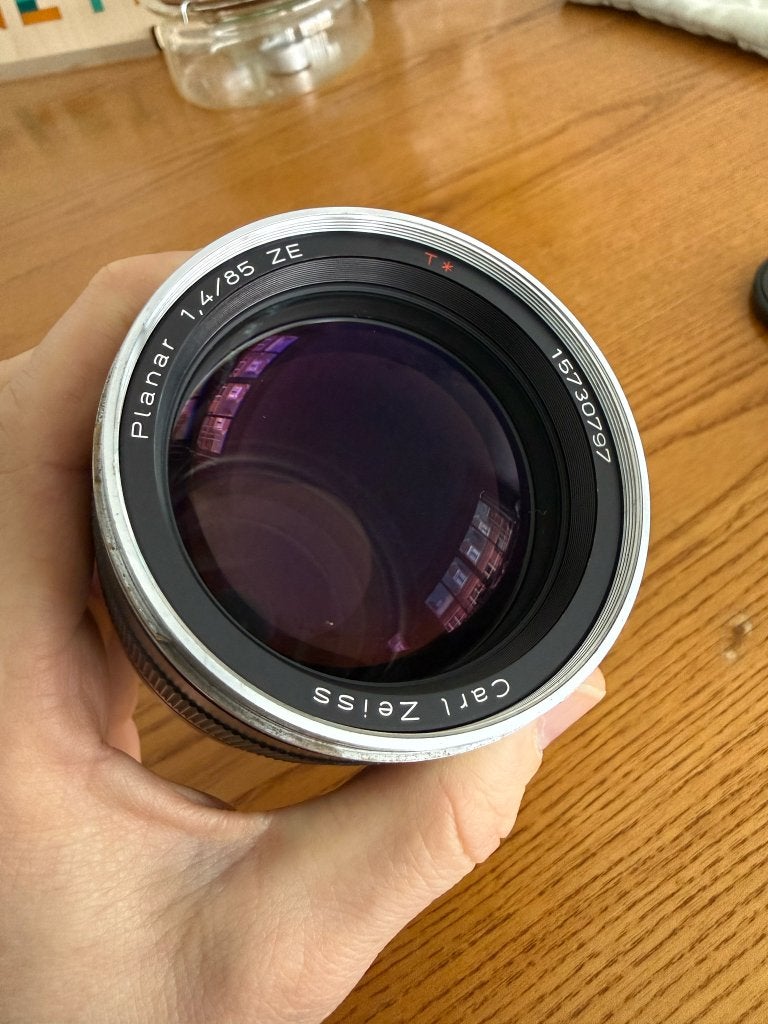 Zeiss 85mm f/1.4 Planar T* ZE – Canon EF, Gebruikt, 85 mm, Overige typen, Zeiss