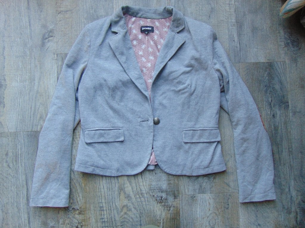 Promiss grijs blazer jasje maat 40 jas, Maat 38/40 (M), Promiss, Ophalen of Verzenden, Jasje