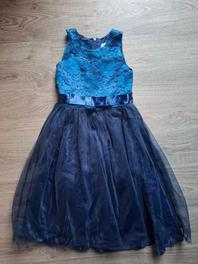 Donkerblauwe feestjurk/galajurk/prinsessenjurk, Kinderen en Baby's, Carnavalskleding en Verkleedspullen, Ophalen of Verzenden