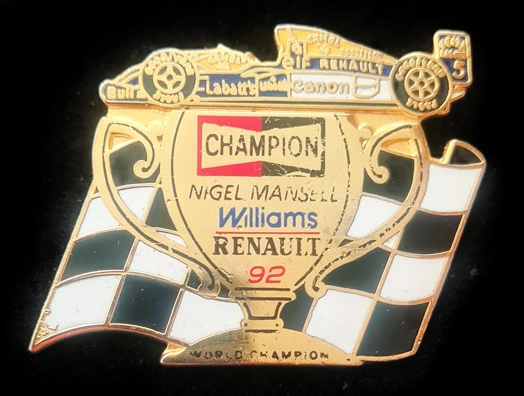 Williams Renault 92 Nigel Mansell pin, Verzamelen, Verzenden, Nieuw, Transport, Speldje of Pin