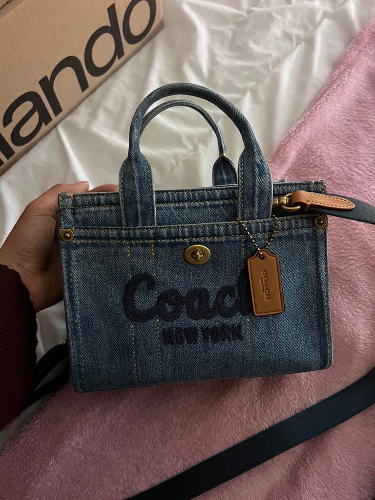 COACH tote bag, Ophalen of Verzenden, Zo goed als nieuw, Blauw, Shopper