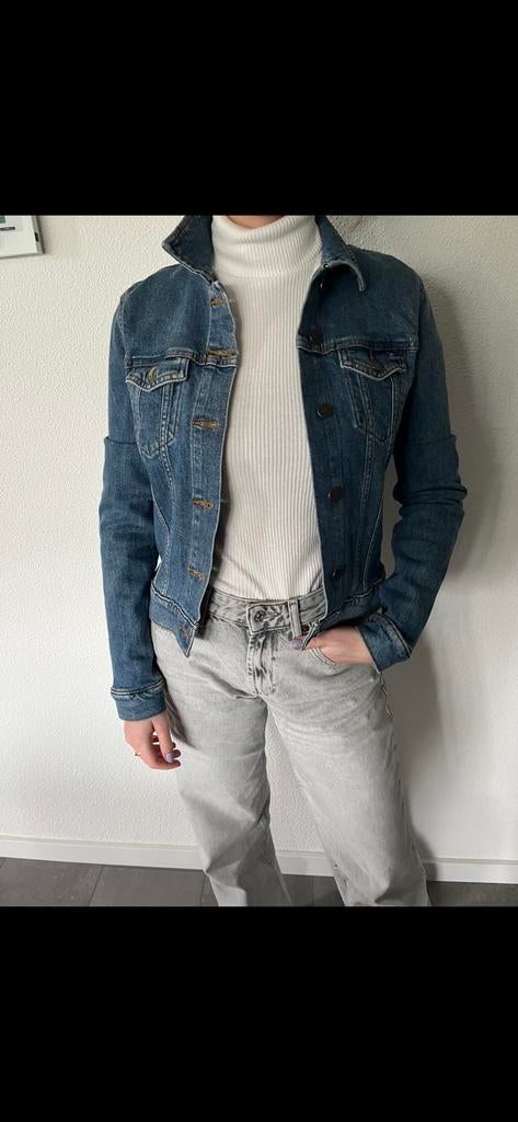 Tommy Hilfiger spijkerjack, maat 34, Blauw, Ophalen of Verzenden, Zo goed als nieuw, Jasje