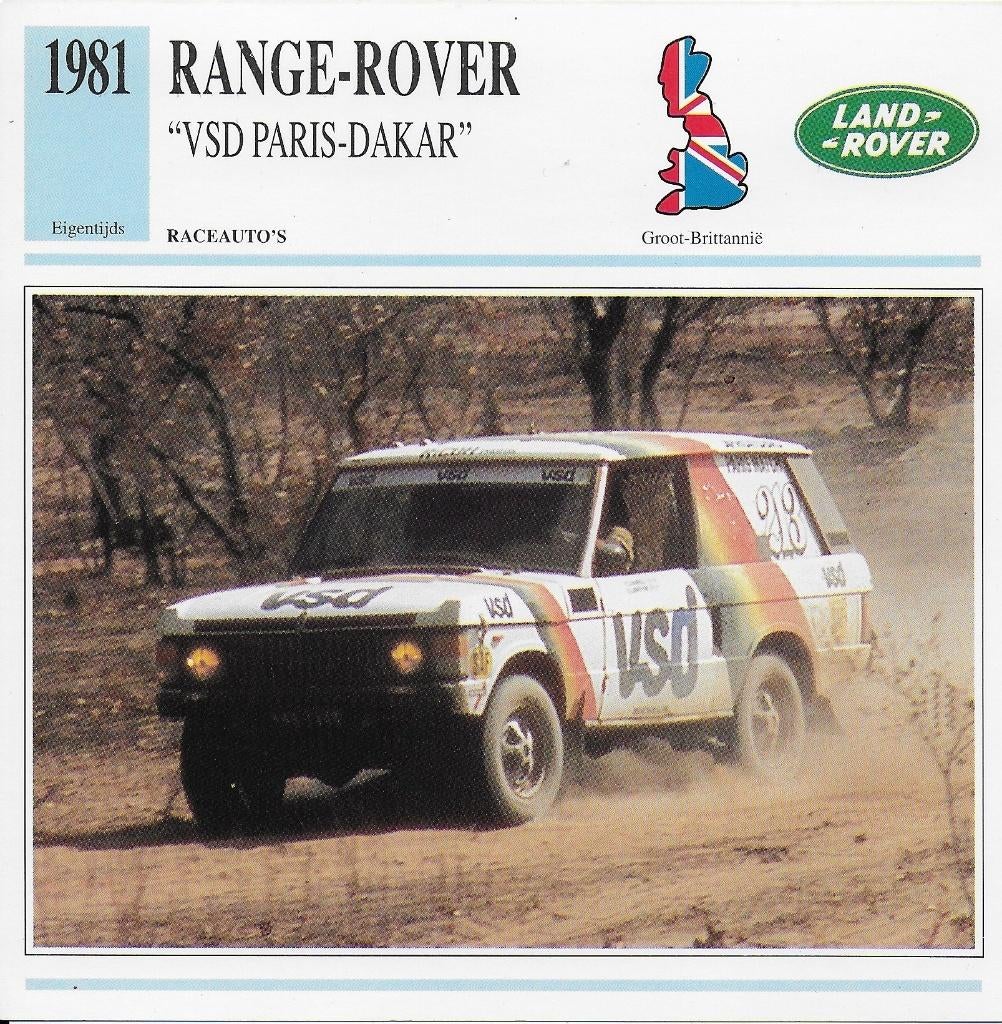 Ma636 autokaart range rover ( 1981 ), Ophalen of Verzenden, Zo goed als nieuw, Auto's