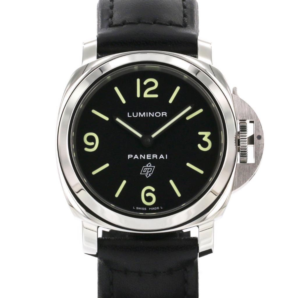 Panerai Luminor Base Logo 44 (Zeer goed/ 2019), Overige merken, Leer, Staal, Polshorloge