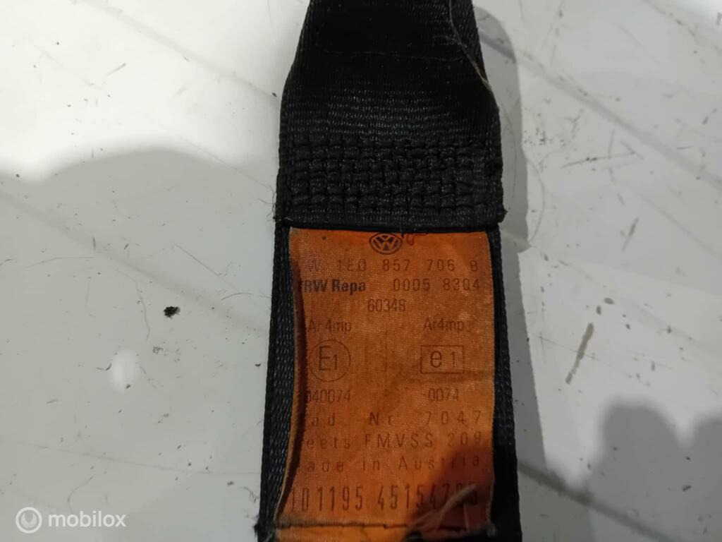 Gordel Volkswagen Golf Cabrio 1E0857705D 1E0857705B, Auto-onderdelen, Gebruikt, Ophalen of Verzenden
