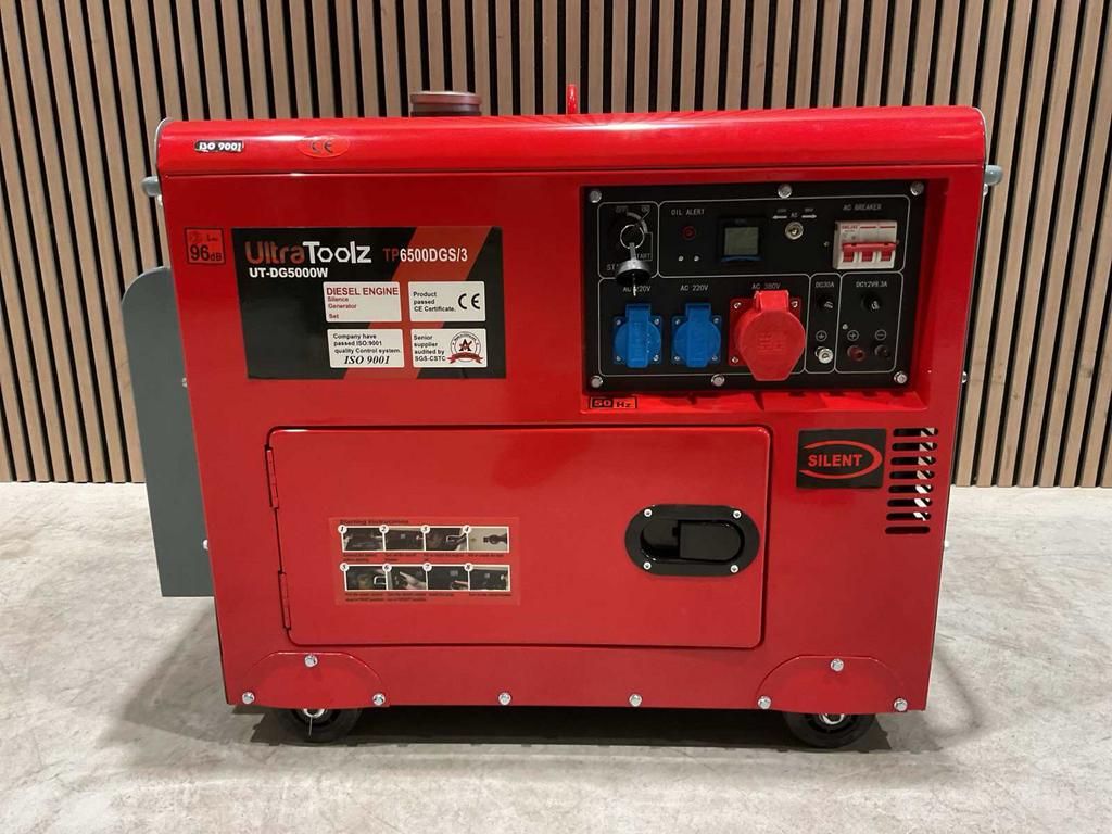UltraToolz UT-DG5000W Diesel Stroomgenerator nieuw in doos‼️, Ophalen, Dieselolie, Geluidgedempt, Nieuw
