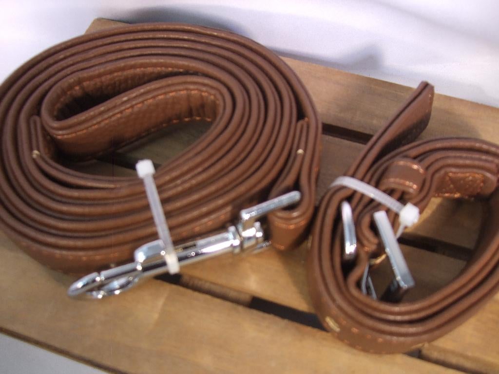 Hondenriem en Halsband, Bruin, maat M, Dieren en Toebehoren, Verzenden, Nieuw, Hondenriem
