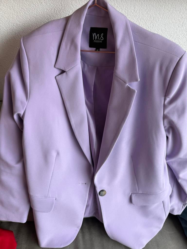 MS mode blazer lichtpaars maat 46, Ophalen of Verzenden, Zo goed als nieuw, Maat 46/48 (XL) of groter