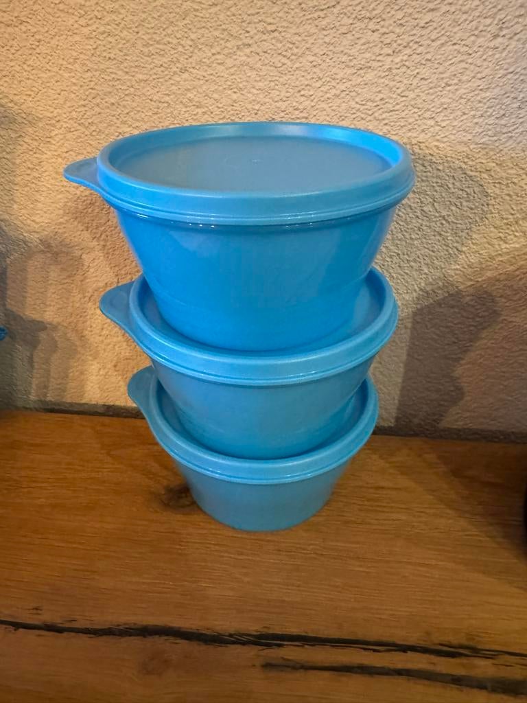 Tupperware Bakjes 500ml - Set van 3, Huis en Inrichting, Keuken | Tupperware, Nieuw, Bak of Kom, Blauw, Ophalen of Verzenden