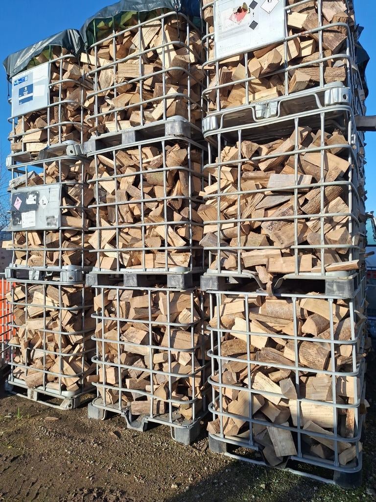 Haardhout DROOG essenhout te koop, Tuin en Terras, Haardhout, 6 m³ of meer, Ophalen of Verzenden, Blokken