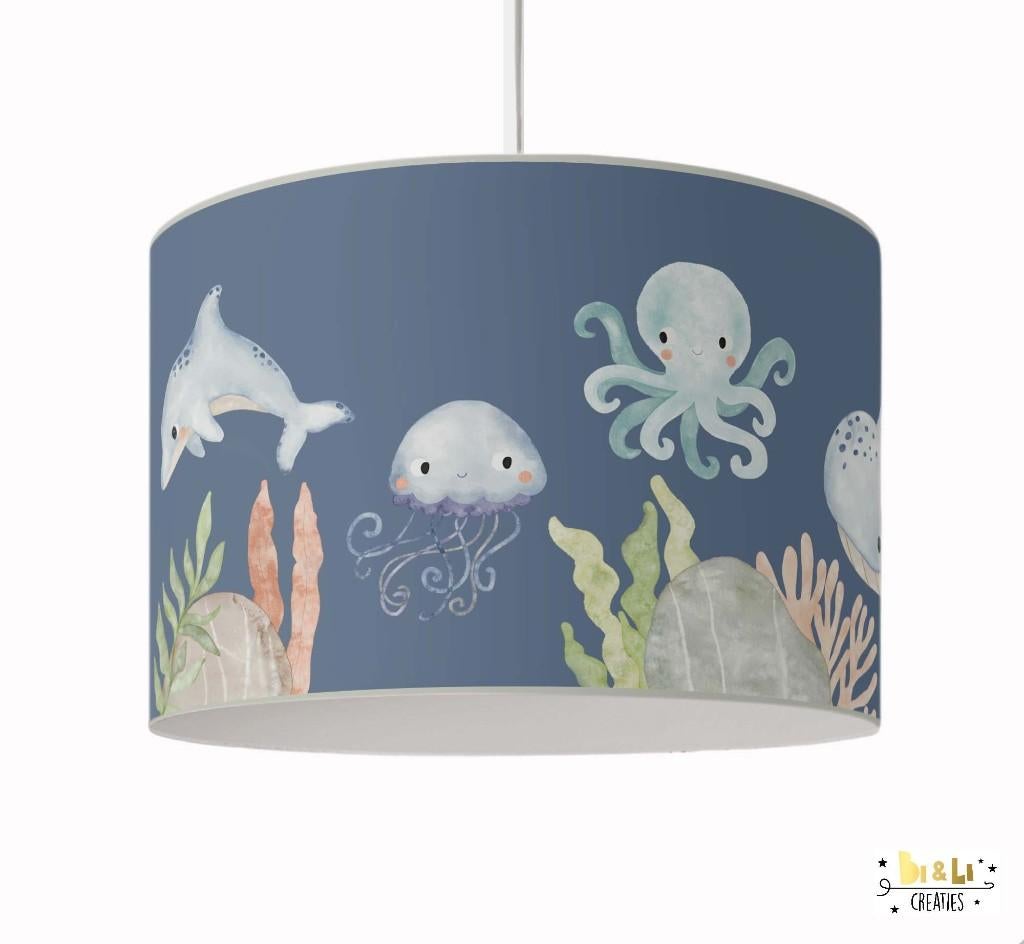 Hanglamp Dieren in de Oceaan Inktvis Blauw Little Dreamzzz, Bi & Li Creaties, Nieuw, Ophalen of Verzenden, Bilicreaties@gmail.com