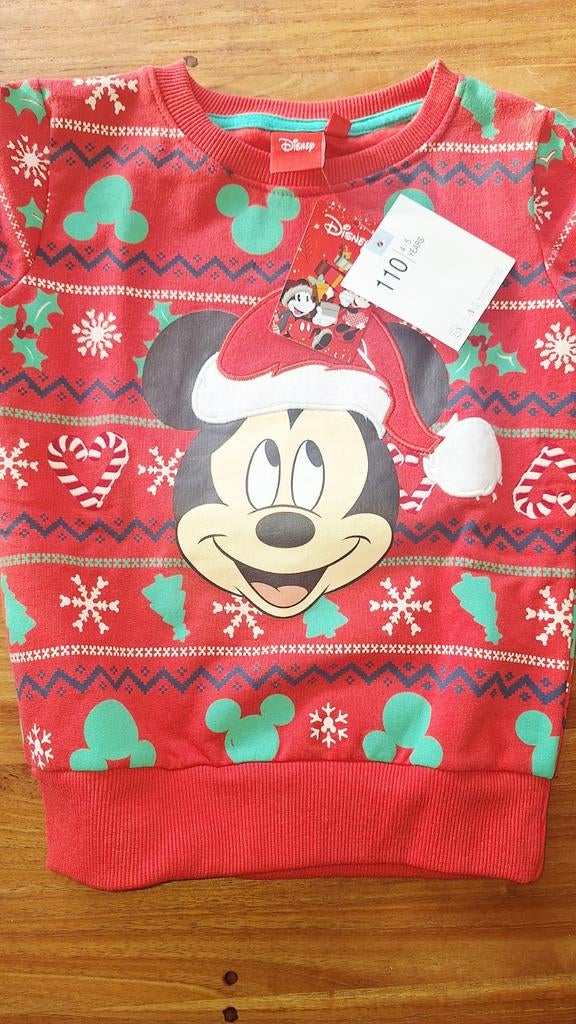 Nieuwe Disney Kersttrui Maat 110, Kinderen en Baby's, Disney, Jongen of Meisje, Trui of Vest, Nieuw