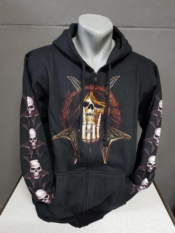 Zwart vest, Skull, Rocker, printvest, Ophalen of Verzenden, Nieuw, Overige maten, Zwart
