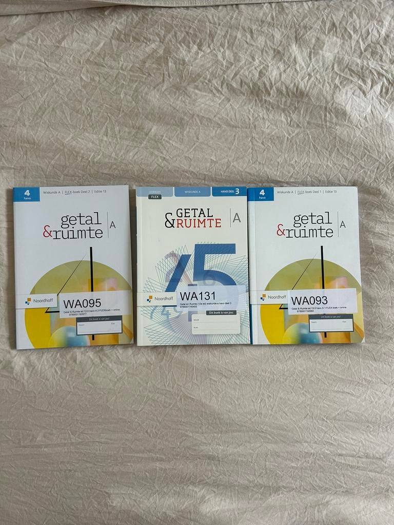 Wiskunde boeken 4&5 HAVO, Boeken, Ophalen of Verzenden, Nieuw, HAVO, Wiskunde A
