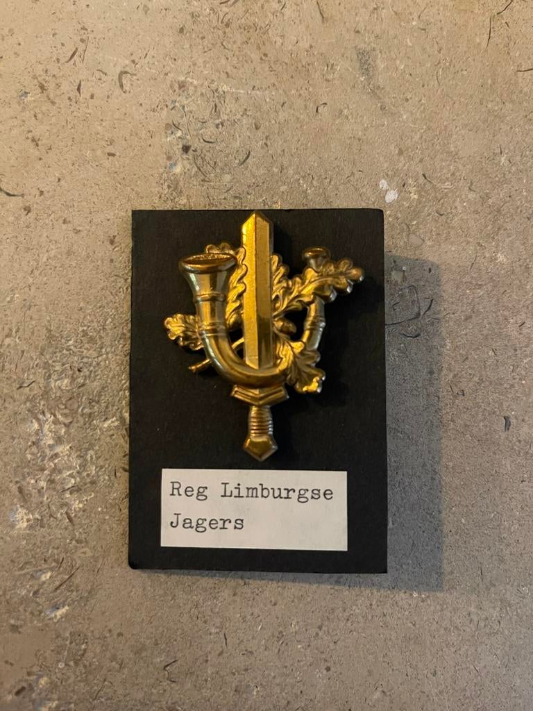 Embleem regiment limburgse jagers, Ophalen of Verzenden, Landmacht, Nederland, Embleem of Badge