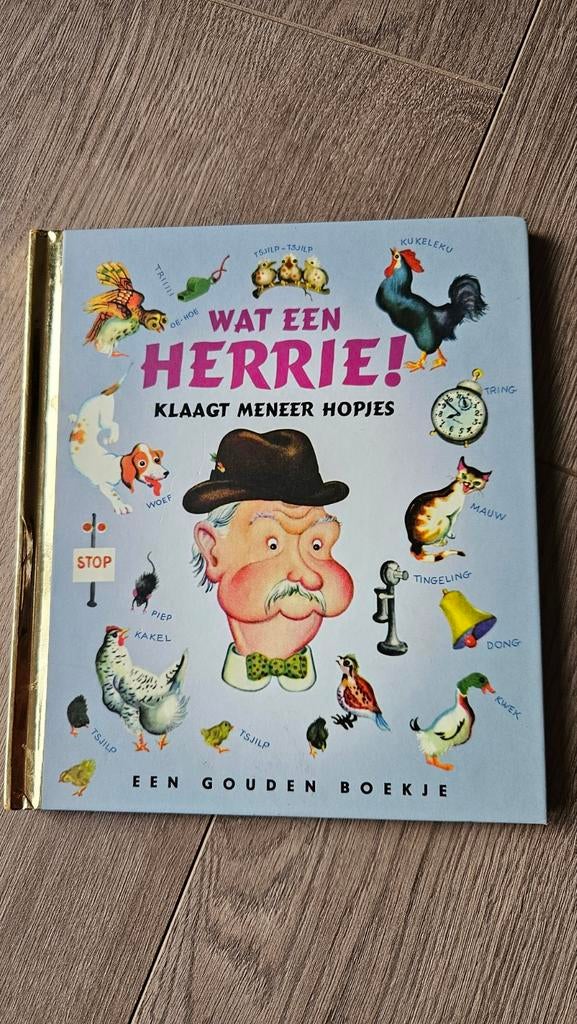 Wat een Herrie! Klaagt Meneer Hopjes, Ophalen of Verzenden, Zo goed als nieuw, Fictie algemeen, Gouden boekje