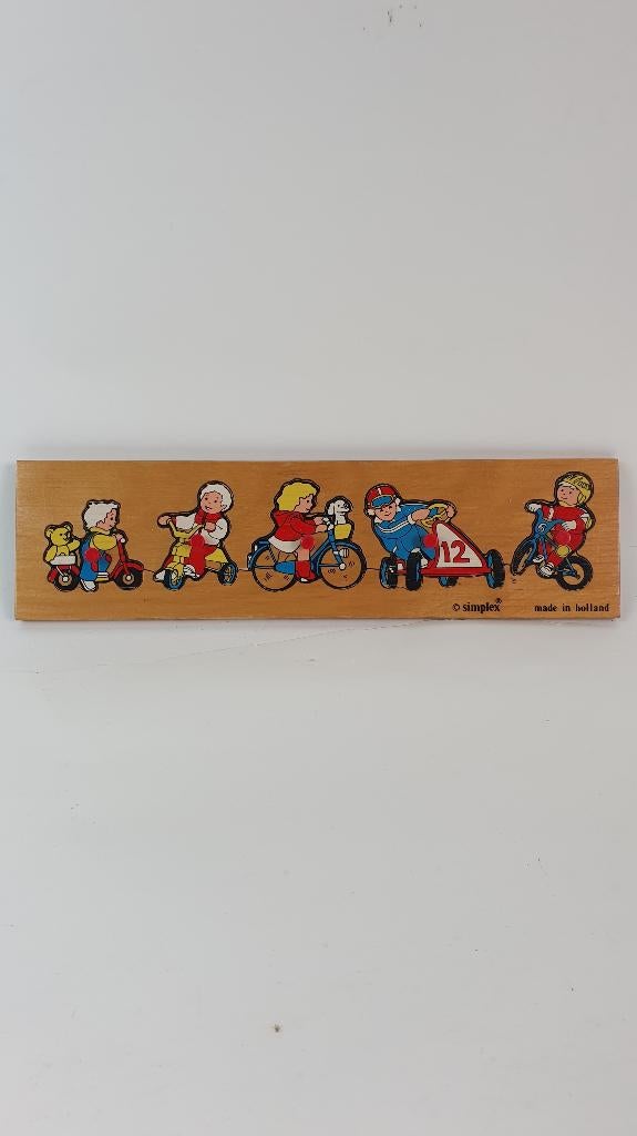 Simplex, vintage houten puzzel, puzzeltje. 4C9, Antiek en Kunst, Ophalen of Verzenden