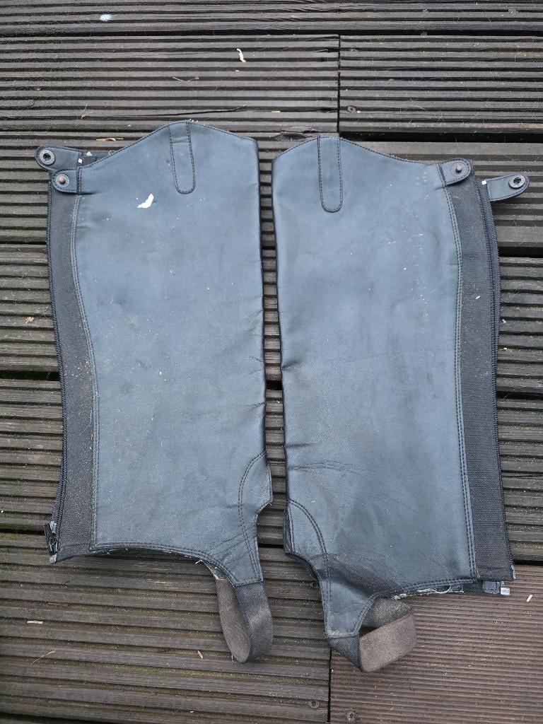 chaps leren en suede, Dieren en Toebehoren, Paardrijkleding, Gebruikt, Overige typen, Overige soorten, Kinderen