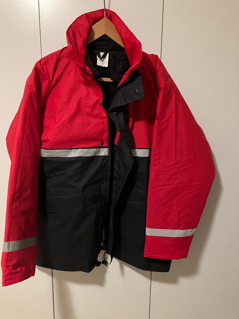 Seyntex doorwerkjas rood/blauw, Kleding | Heren, Jassen | Winter, Ophalen, Maat 48/50 (M), Seyntex, Zo goed als nieuw