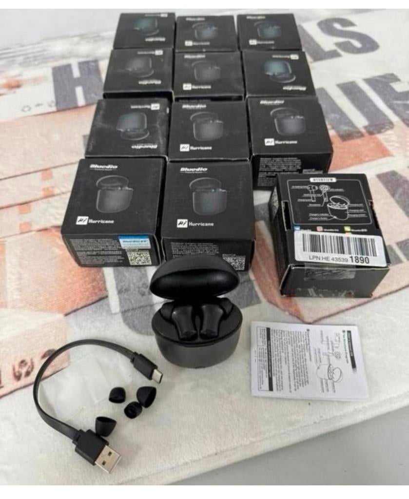 Bluedio Huricane Draadloze oordopjes Bluetooth 5.0 - Evt 12X, In gehoorgang (in-ear), Bluetooth, Nieuw, Ophalen of Verzenden