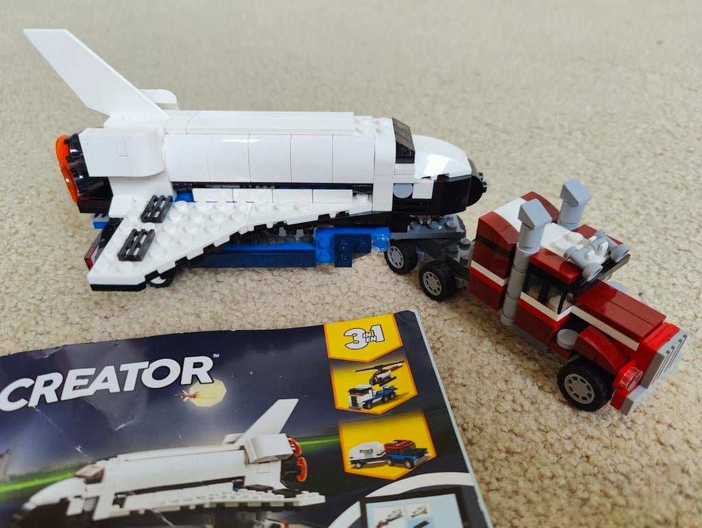 Lego Creator 31091 Vrachtwagen met Spaceshuttle, Ophalen of Verzenden, Gebruikt, Complete set, Lego