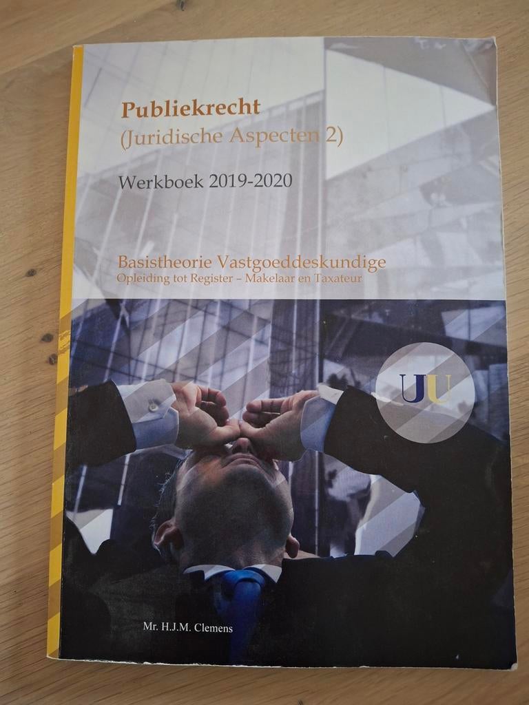 Publiekrecht werkboek 2019-2020 basis theorie vastgoeddesk, Ophalen of Verzenden, Alpha, Zo goed als nieuw